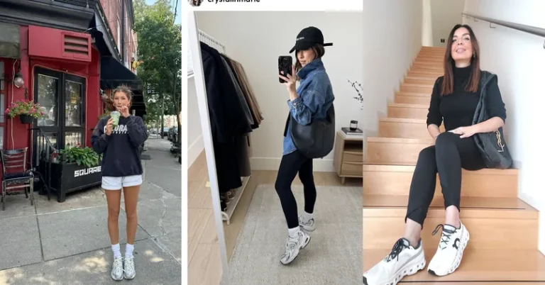 running sneaker outfits — outfit ideas collage